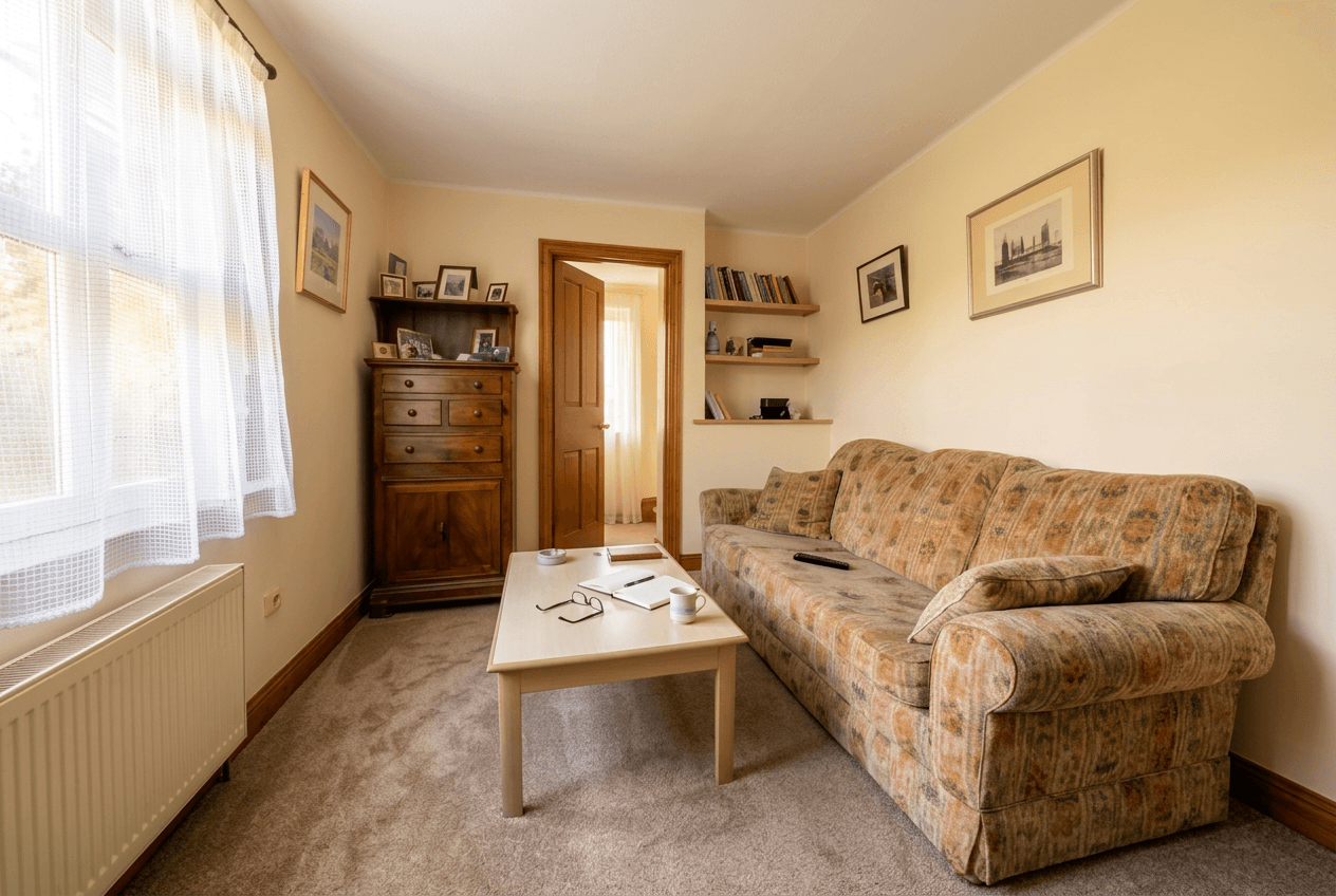 Pristine clean living room — professional domestic cleaning result by Zach Cleaning Leicester